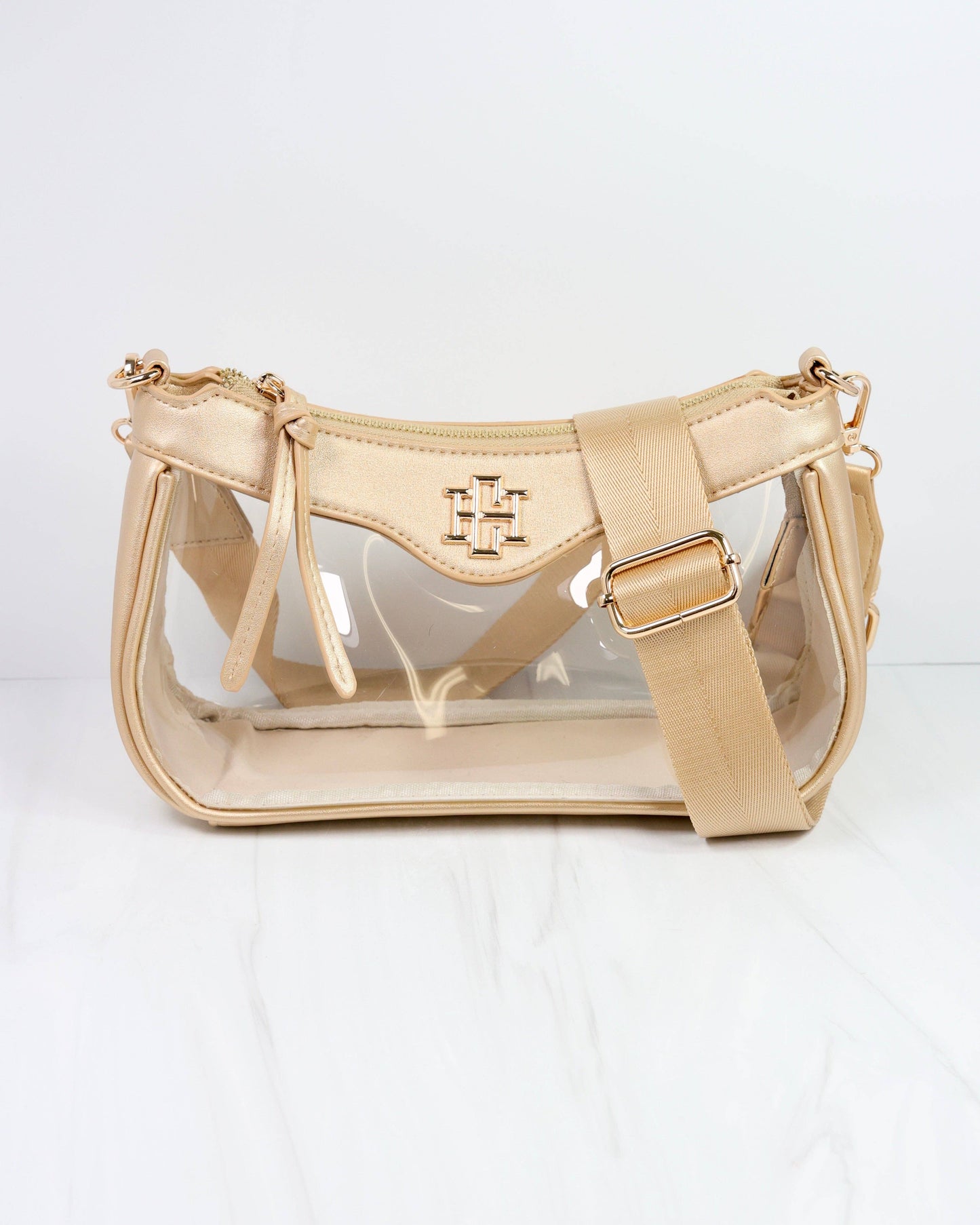Cassidy Clear Crossbody GOLD: Default