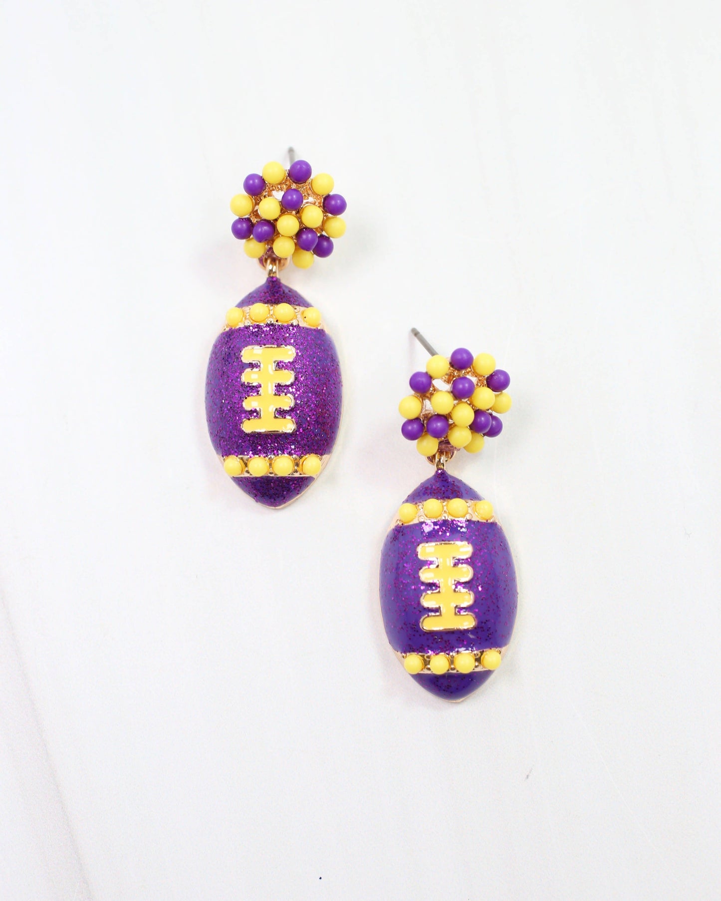 Adler Football Earring Purple Gold: Default