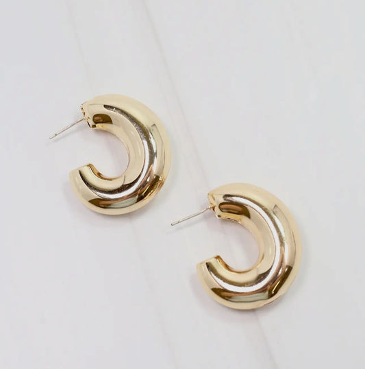 Caroline Hill Darbie Hoop Gold Earring