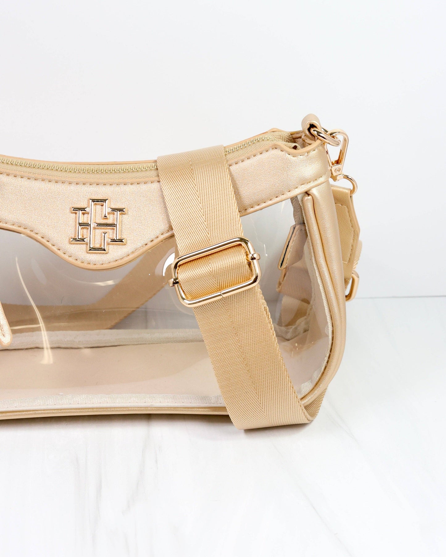 Cassidy Clear Crossbody GOLD: Default