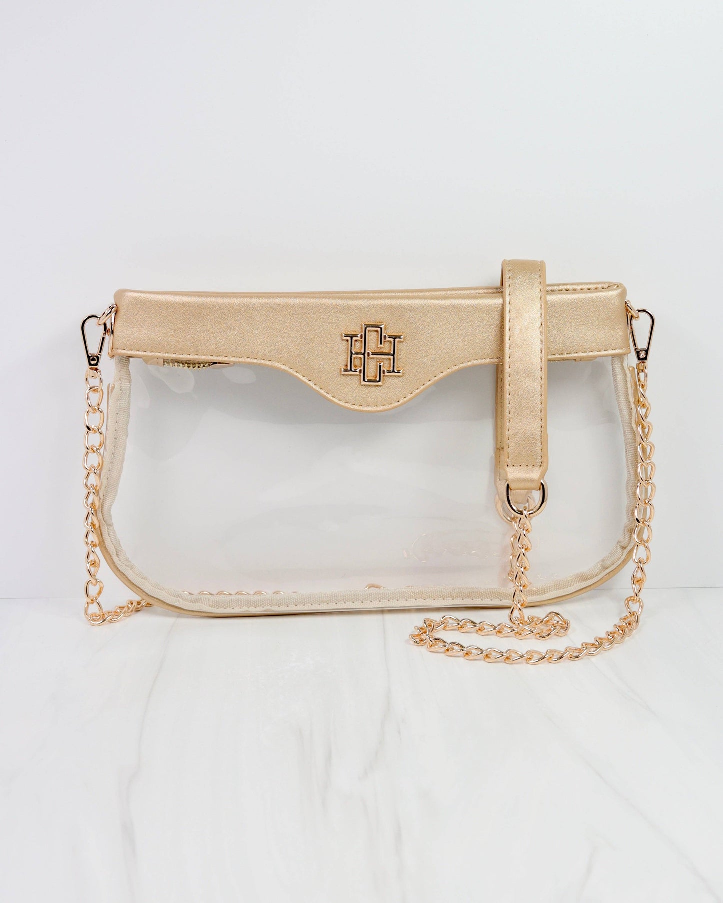 Madi Clear Crossbody GOLD: Default