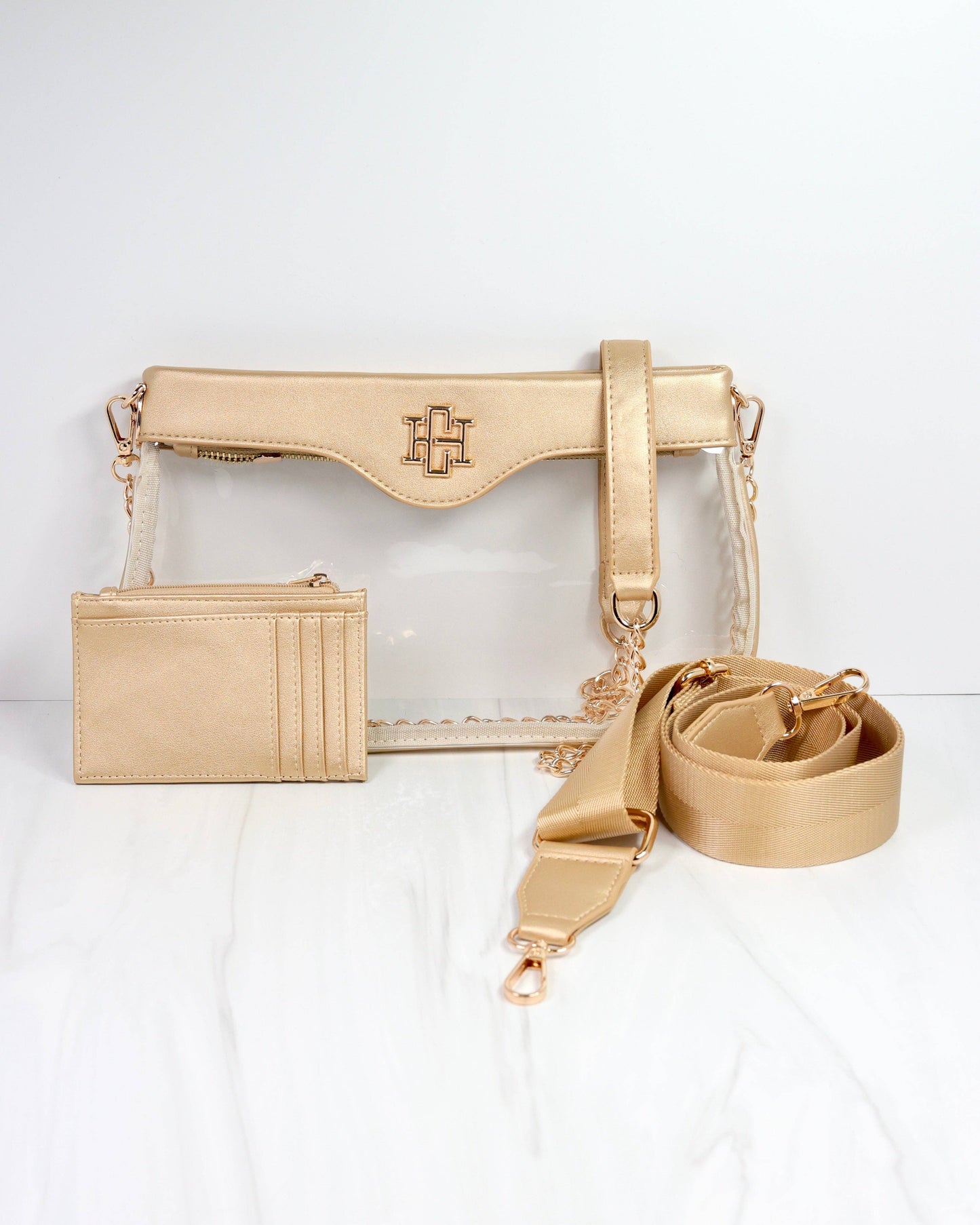 Madi Clear Crossbody GOLD: Default