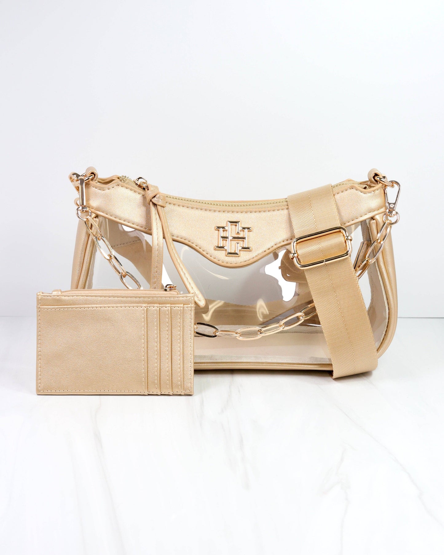 Cassidy Clear Crossbody GOLD: Default