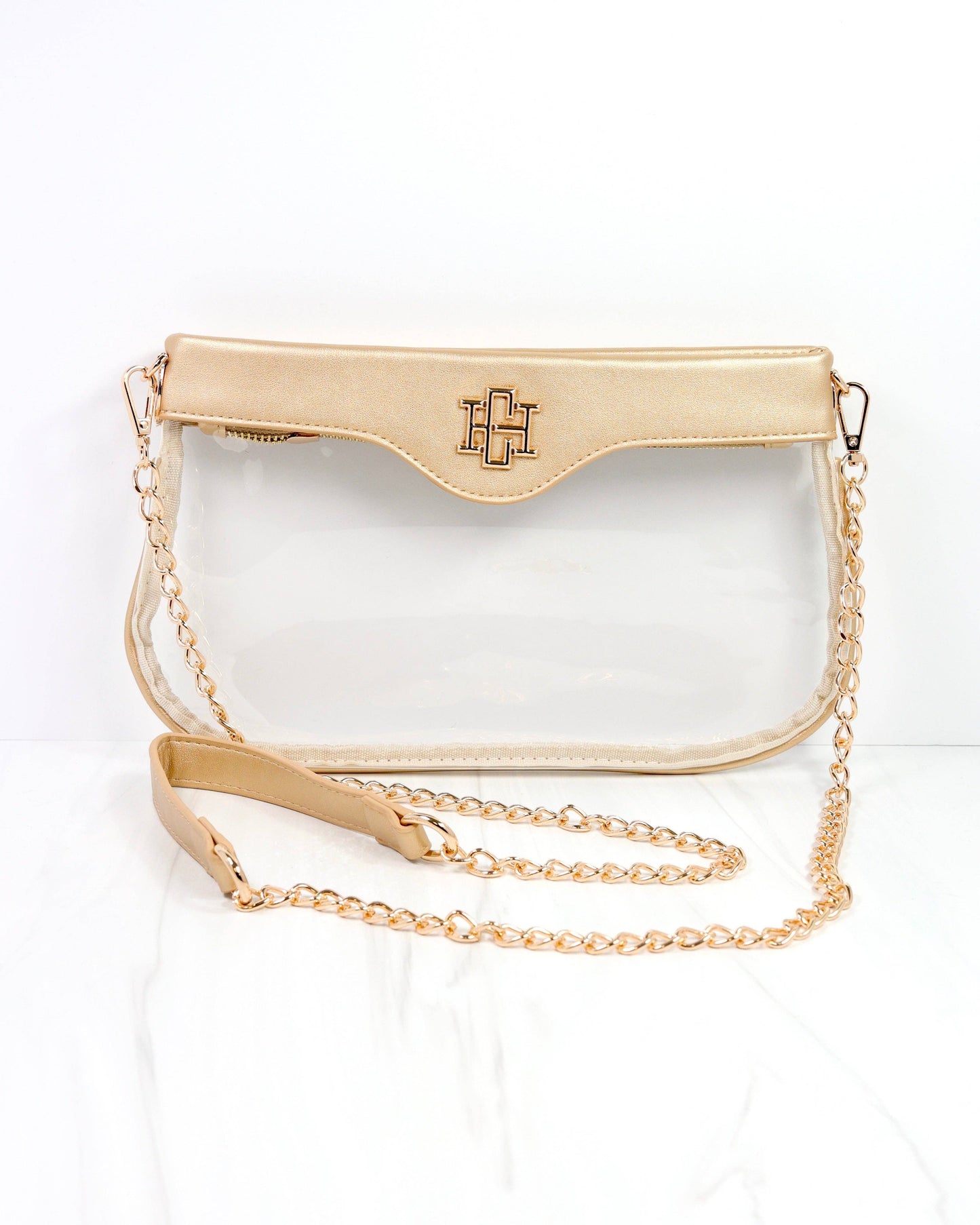 Madi Clear Crossbody GOLD: Default