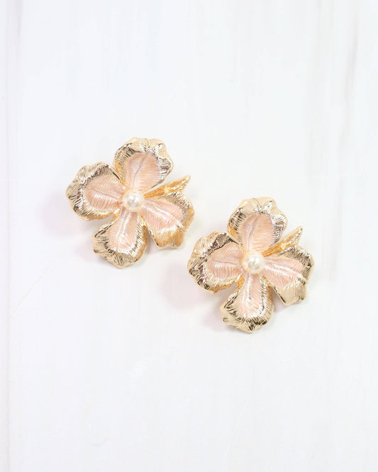 Bailey Flower Earring Gold: Default