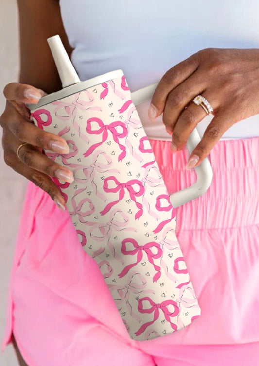Pink Bow 40oz Tumbler