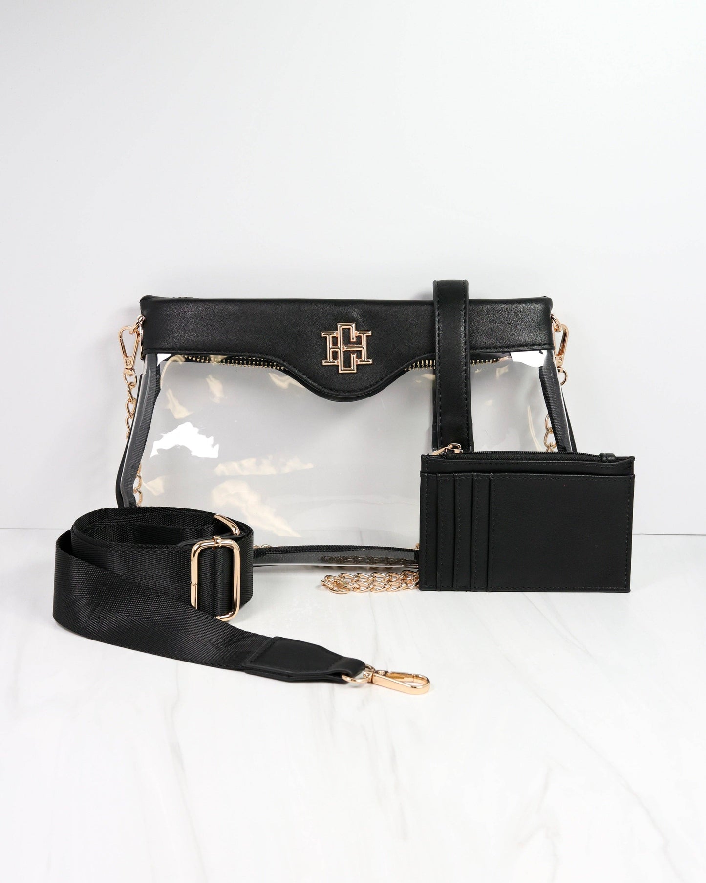 Madi Clear Crossbody BLACK: Default