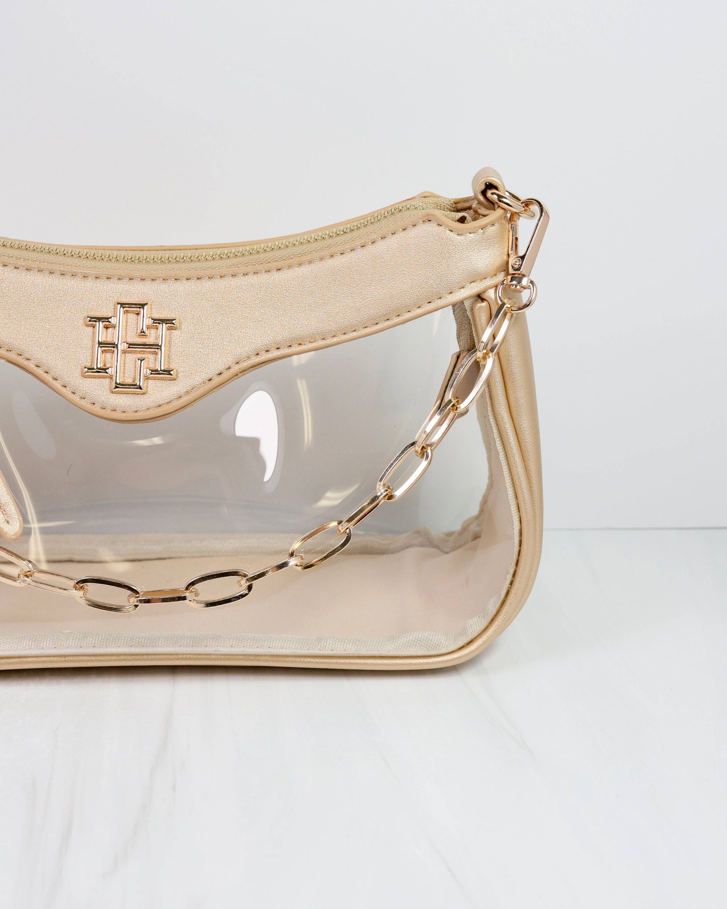 Cassidy Clear Crossbody GOLD: Default