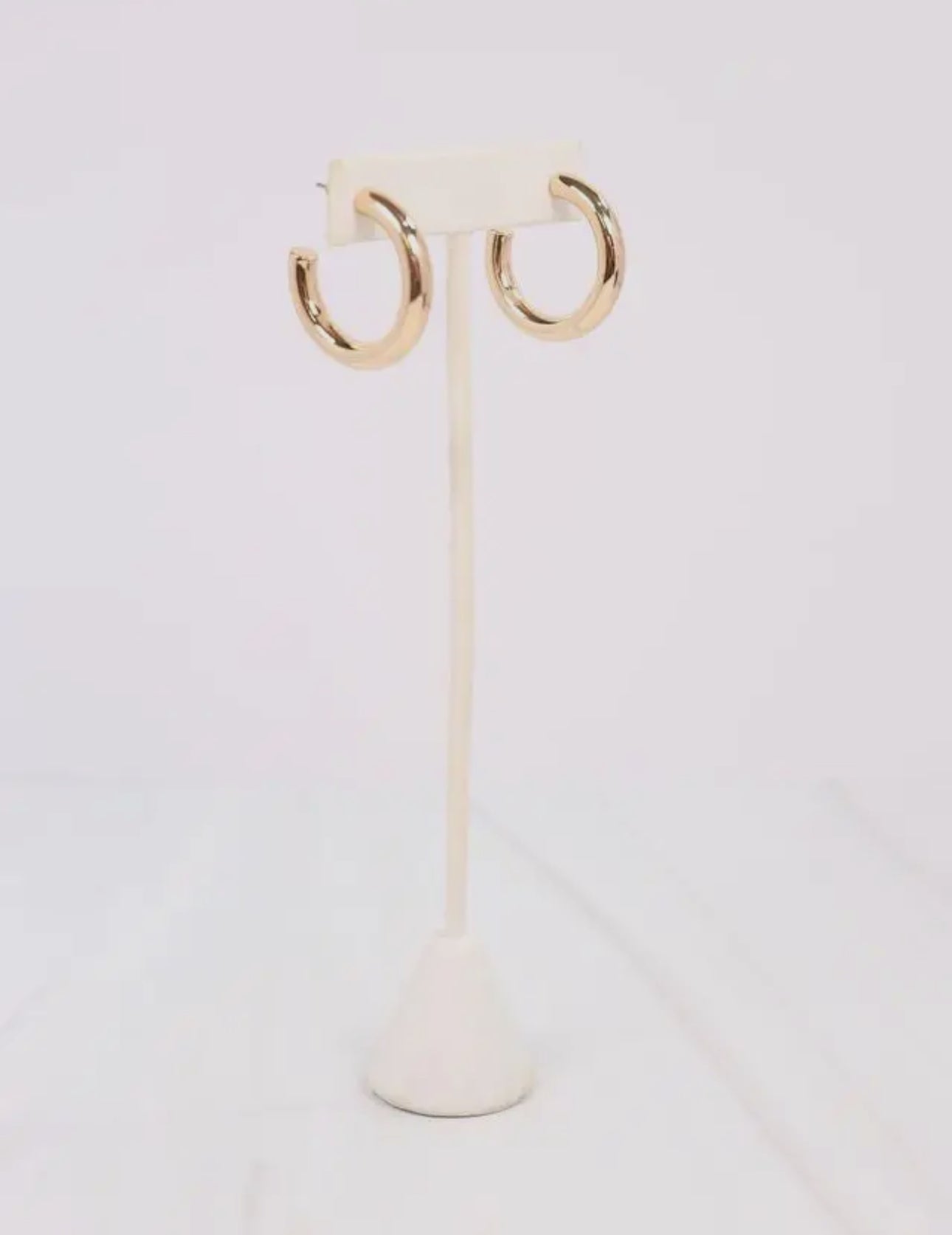 Caroline Hill Portney Shiny Gold Hoop Earring