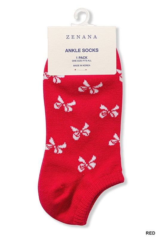 Bow Socks - Red