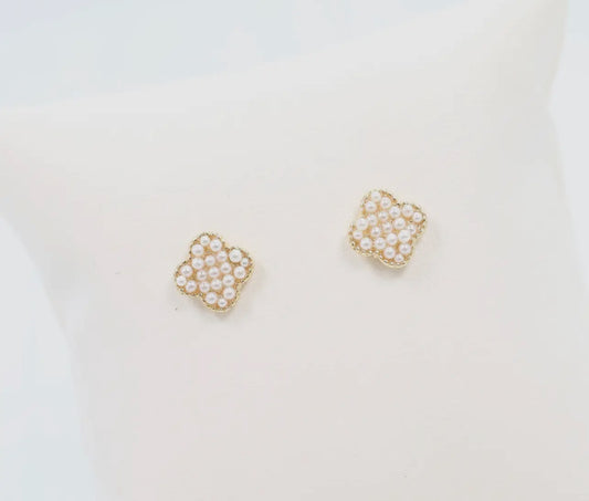 Caroline Hill Jackee Pearl Clover Earring