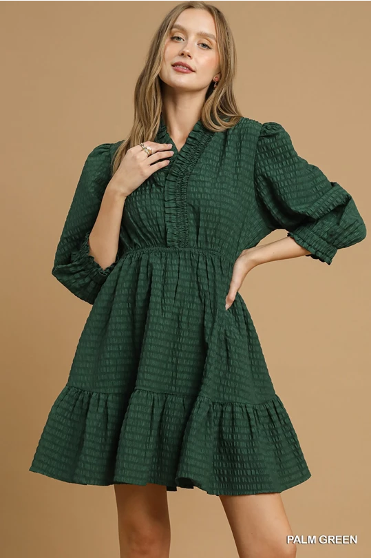 Palm Green Babydoll Dress