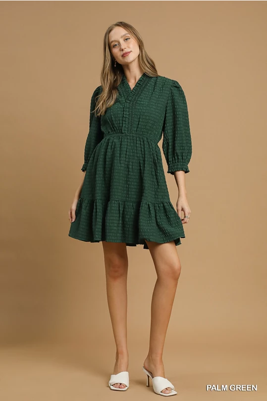 Palm Green Babydoll Dress