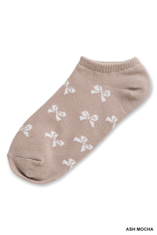 Bow Socks - Mocha