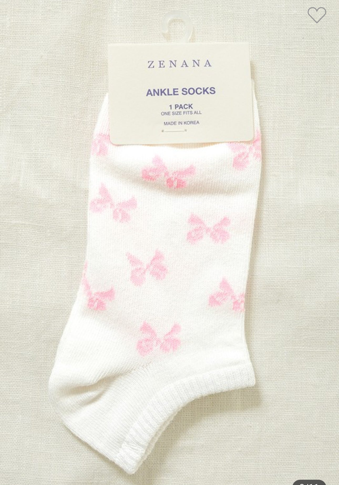 Bow Socks - White