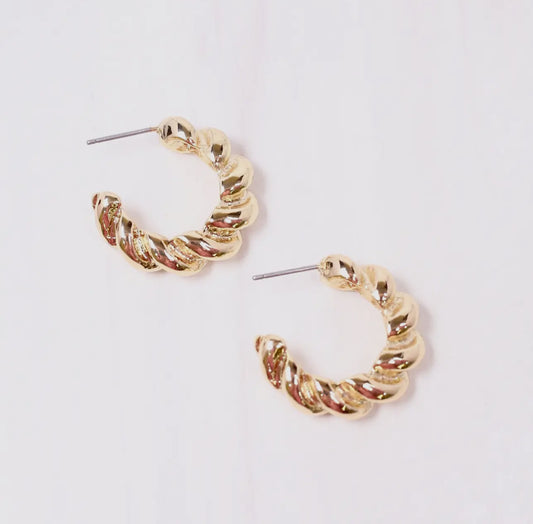 CH Ralston Twisted Hoop Earring Gold