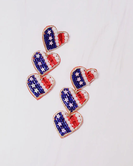 American Heart Drop Earrings