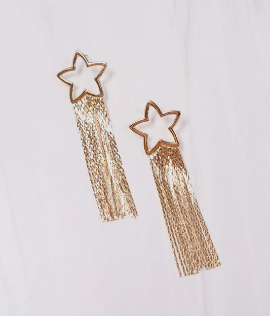 CH Marshfield Star Fringe Earring Gold