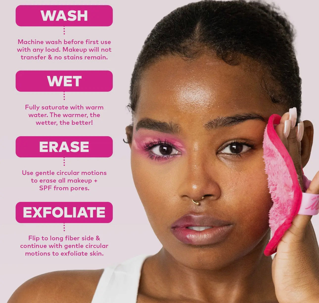 Pink Mini Makeup Eraser PRO