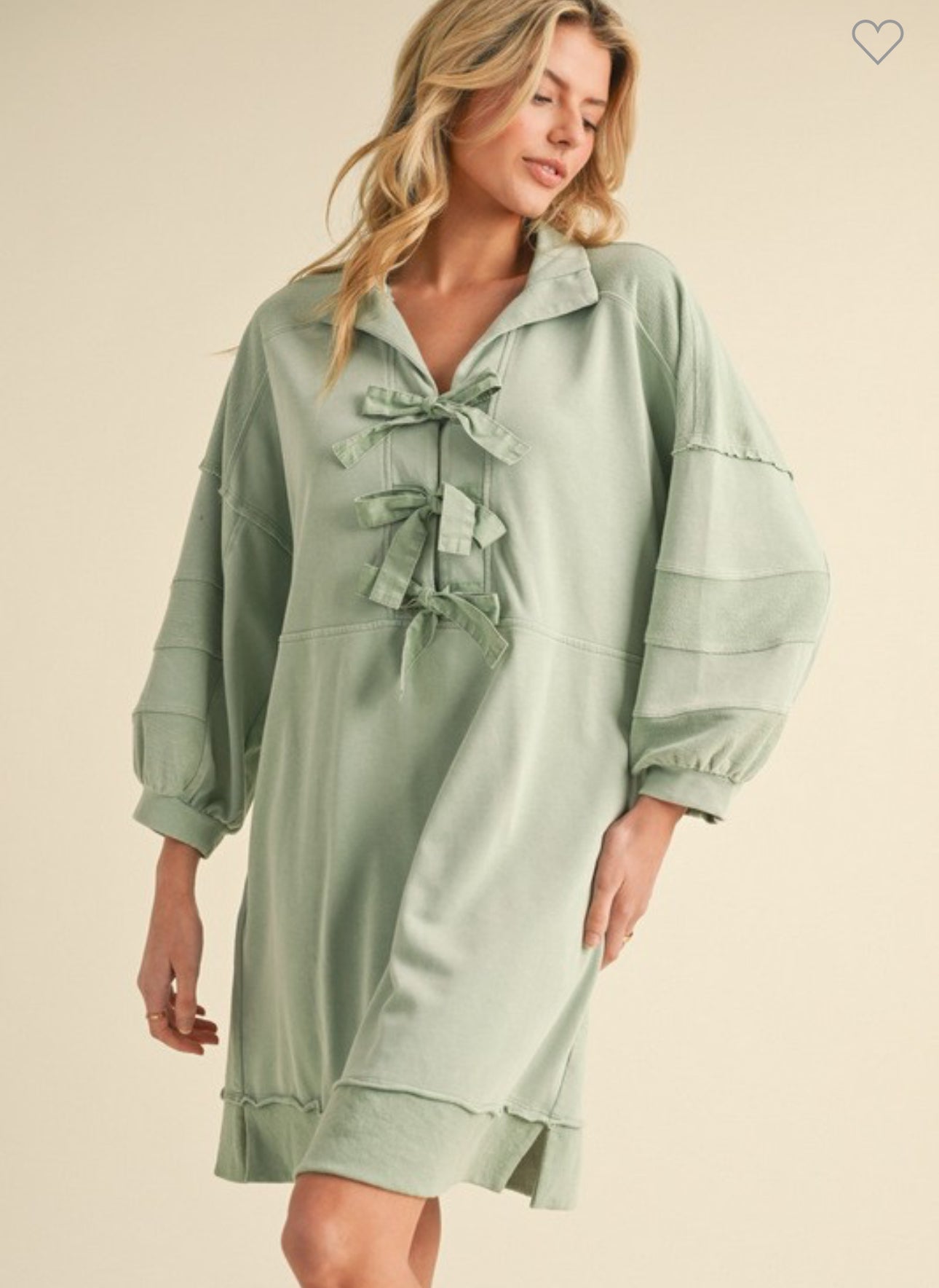 Sage Bow Tie Dress