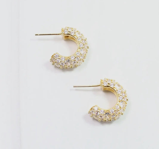 CH Lancaster Cz Hoop Earring Gold