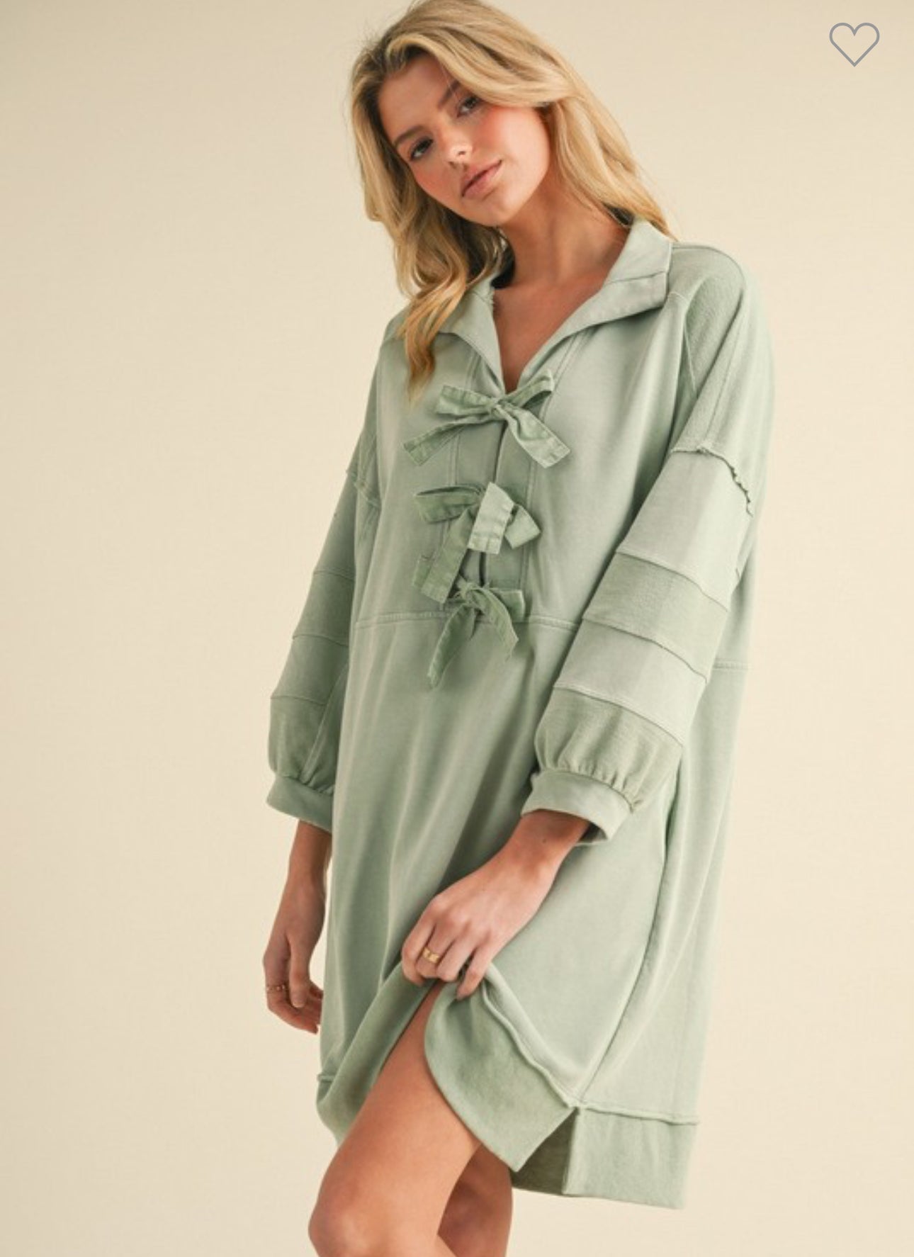 Sage Bow Tie Dress