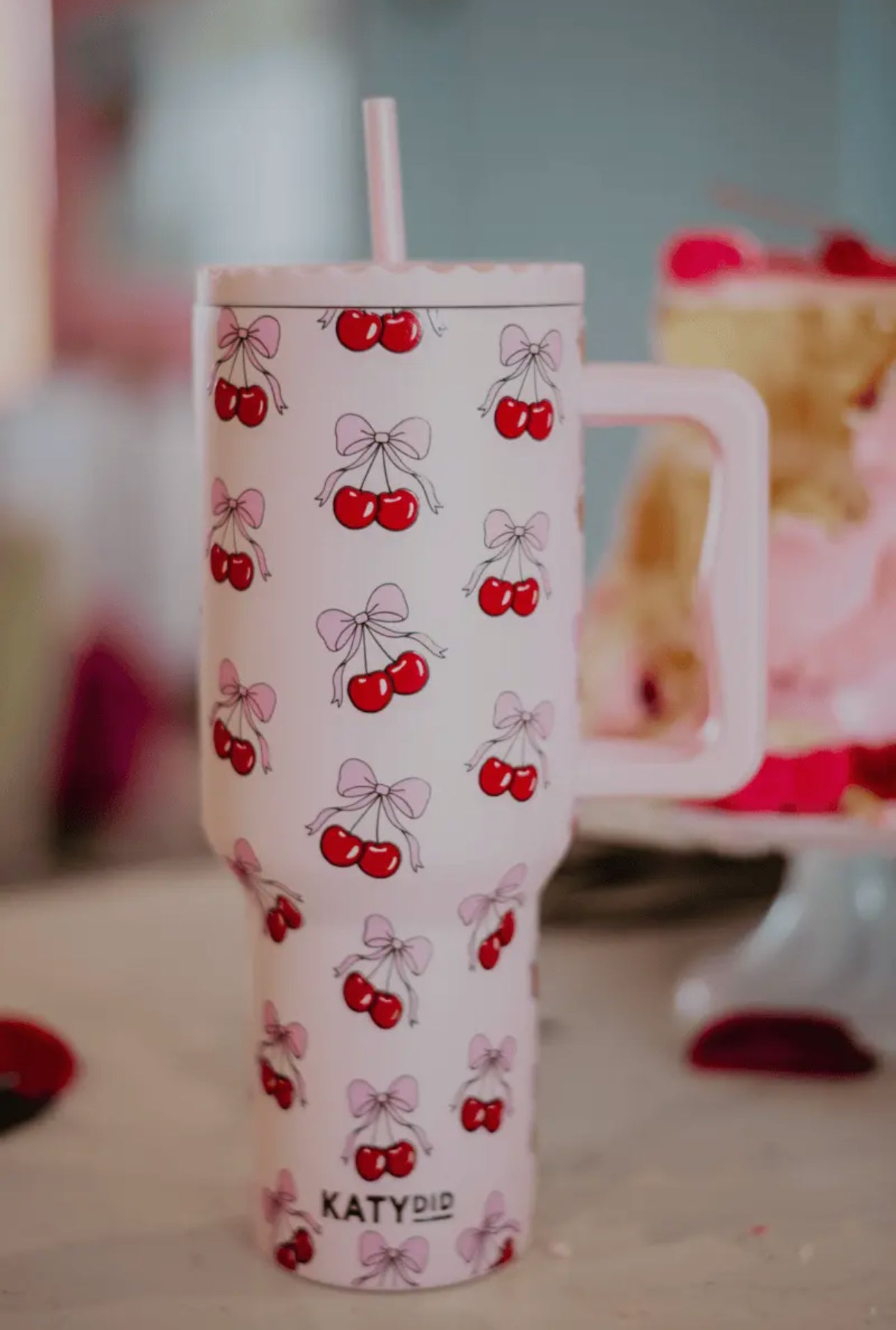 Cherry Bow 38oz Tumbler