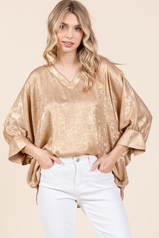 Taupe Shimmer Top