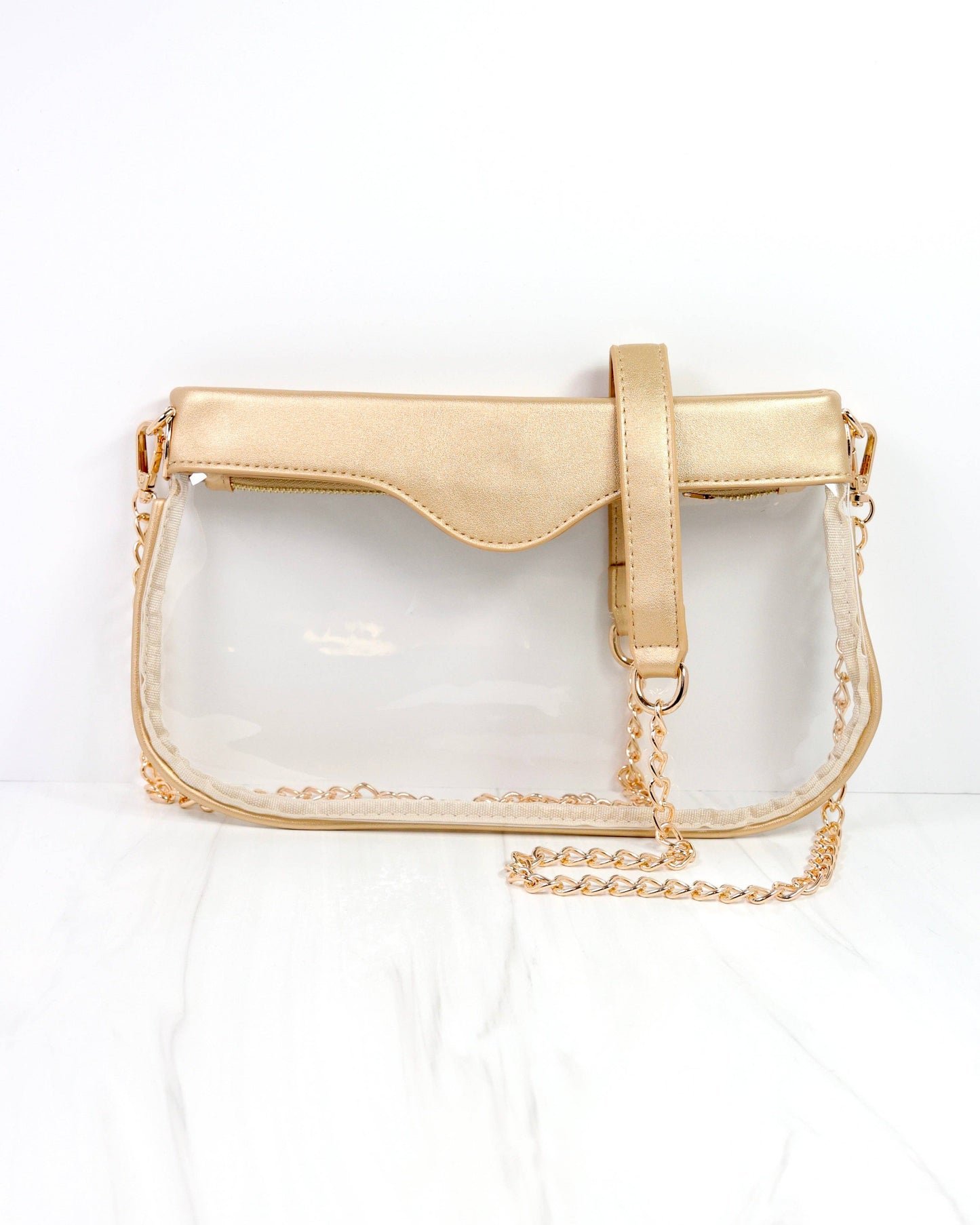 Madi Clear Crossbody GOLD: Default