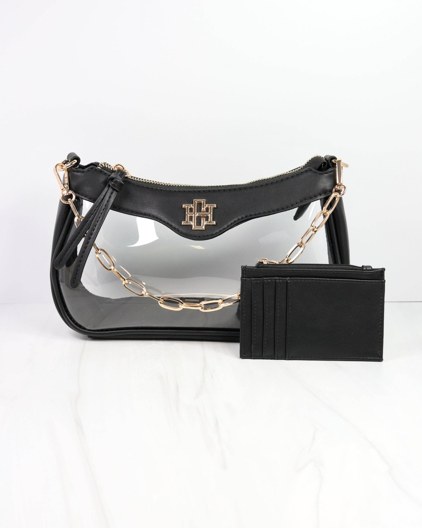 Cassidy Clear Crossbody BLACK: Default