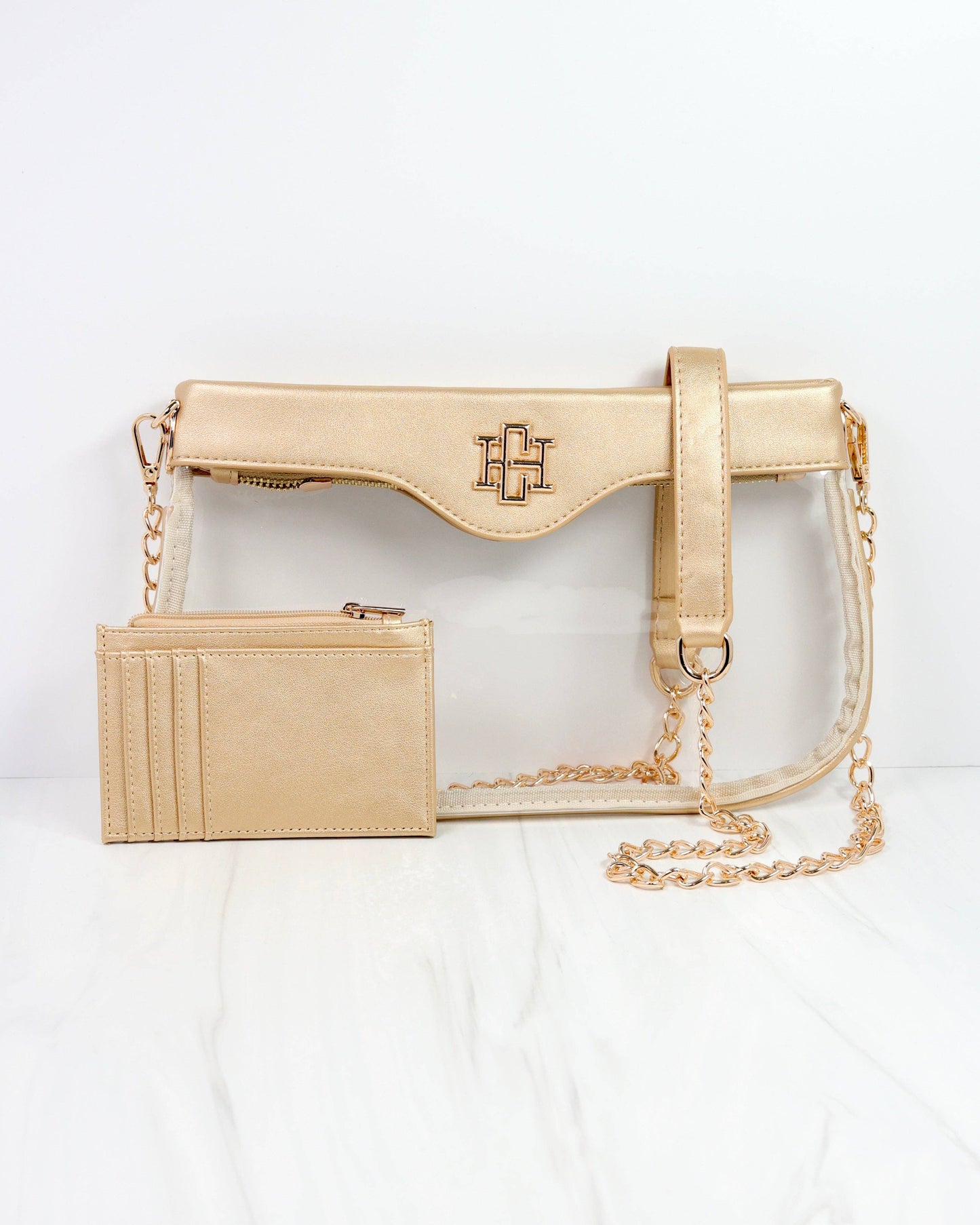 Madi Clear Crossbody GOLD: Default