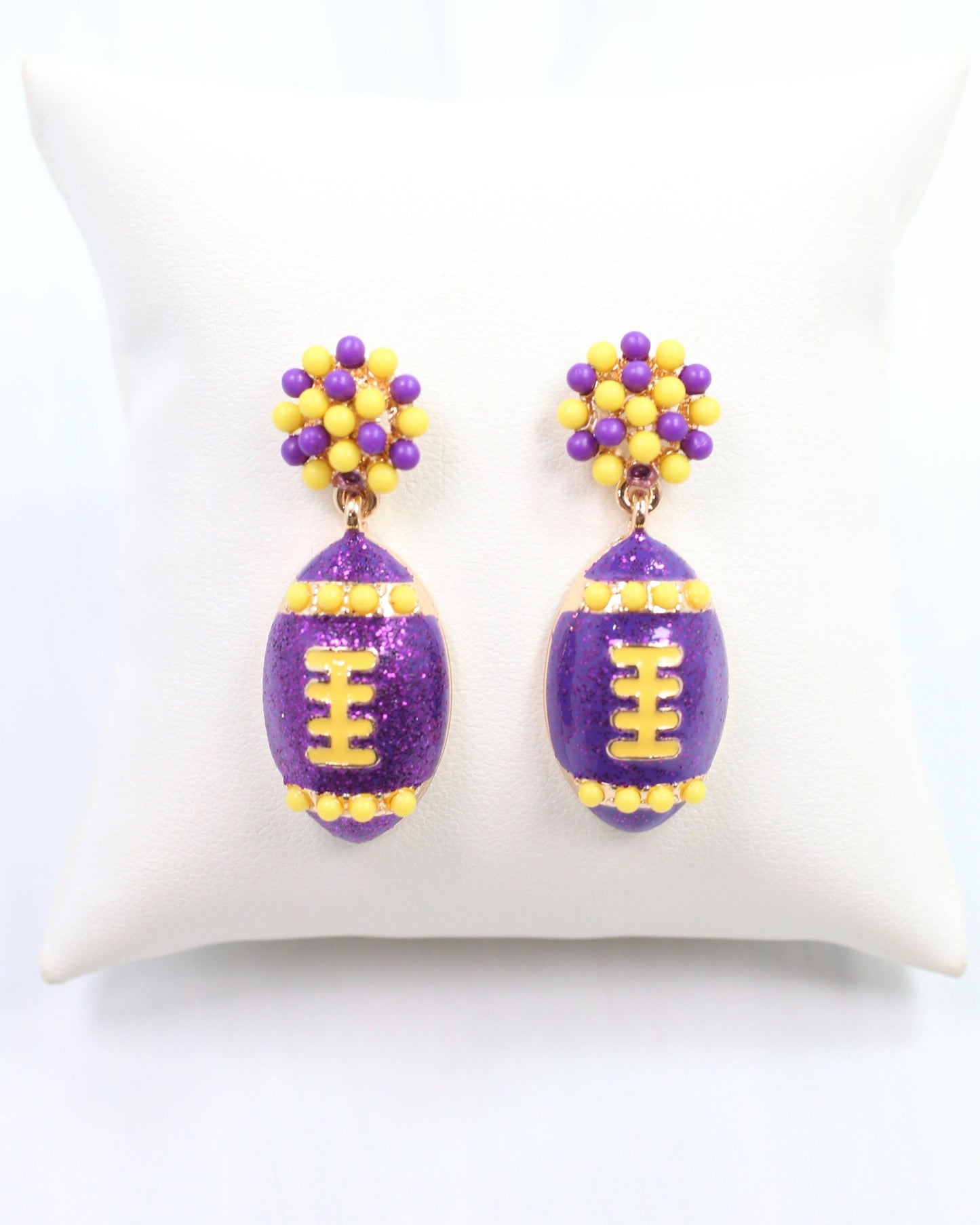 Adler Football Earring Purple Gold: Default