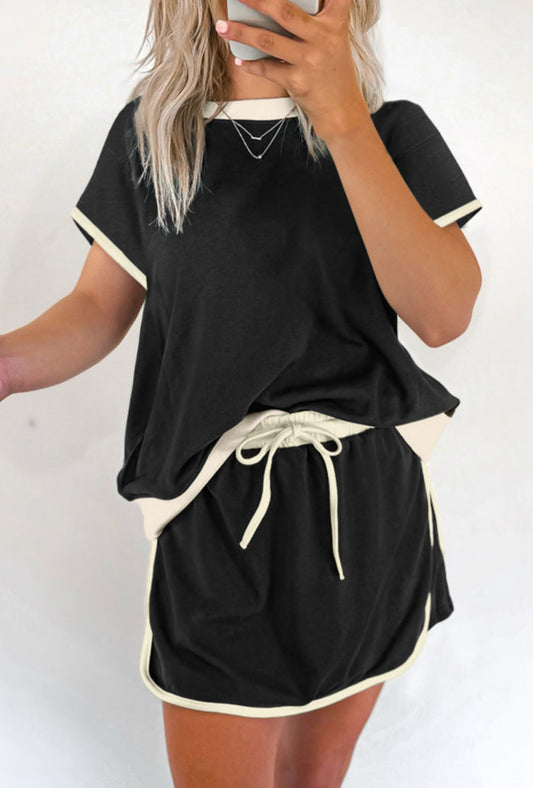 Black/Ivory Skort Set