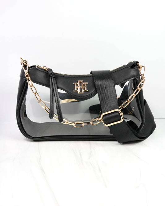 Cassidy Clear Crossbody BLACK: Default