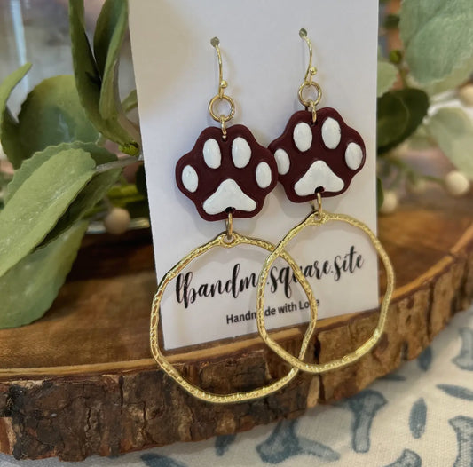 The Dawg Paw Earrings