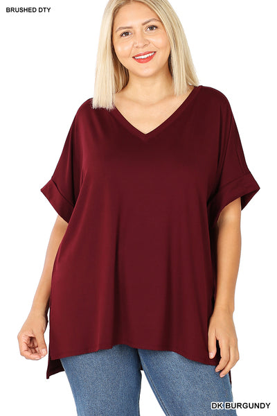 On Repeat Tee-Burgundy