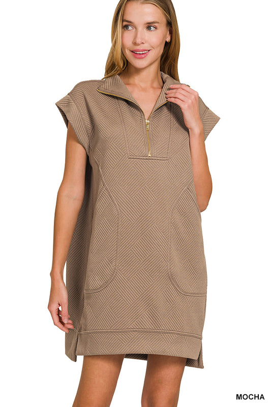 Mocha Textured Knit Dress