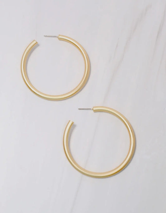Chantell Hoop Earring Matte Gold