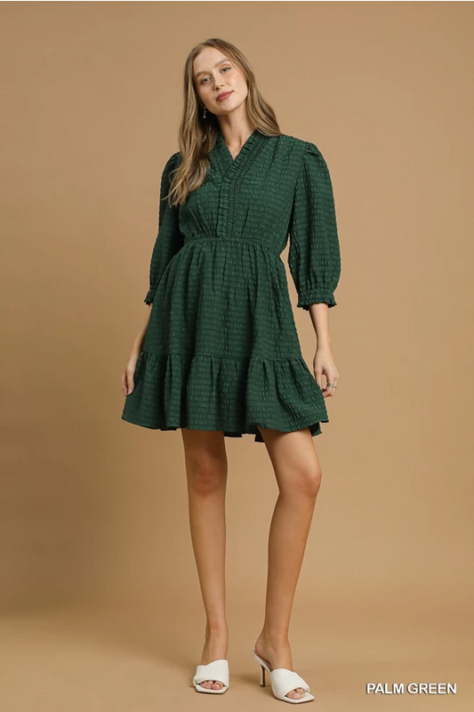Palm Green Babydoll Dress