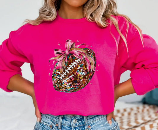 Disco Coquette Football Sweatshirt