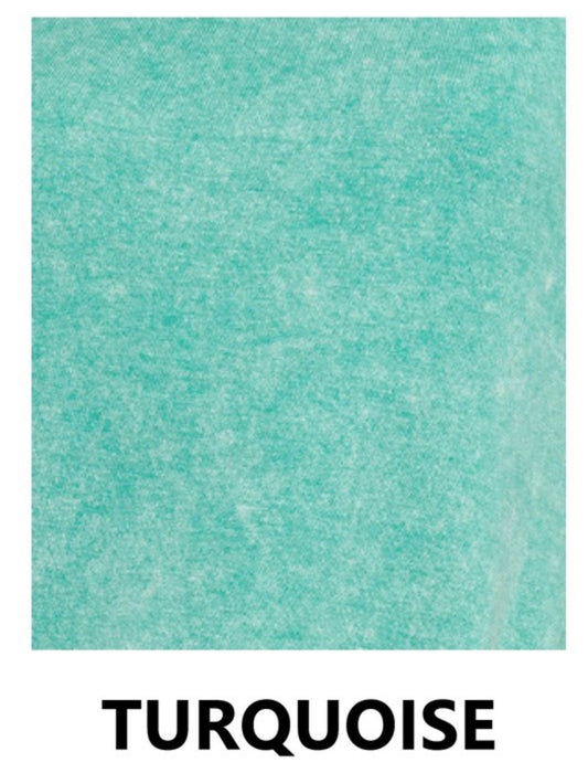Turquoise Ribbed Tee