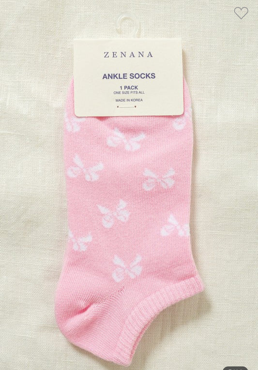Bow Socks - Pink
