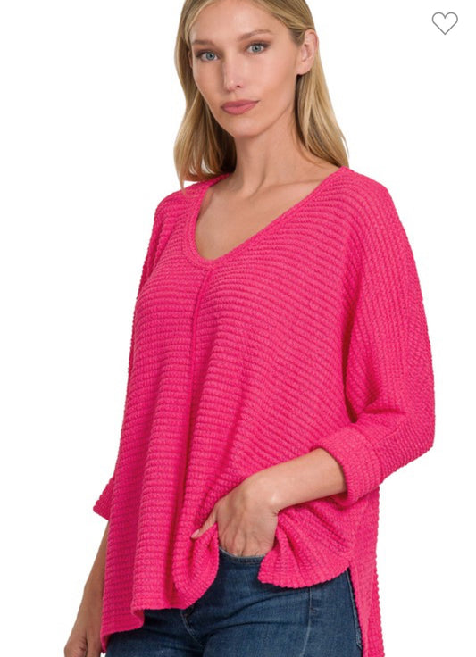 Flow with me top- Fuchsia