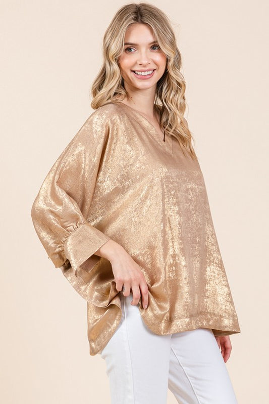 Taupe Shimmer Top