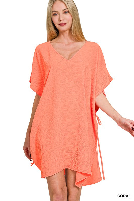 Swim Cover Up - Coral